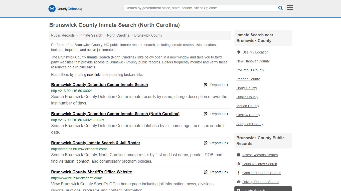 Inmate Search - Brunswick County, NC (Inmate Rosters ...